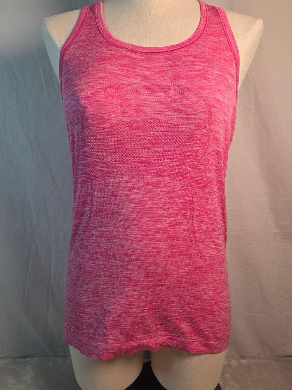 Lululemon W1F10S Swiftly Tech Racerback Heathered Pink Paradise Size 8 EUC